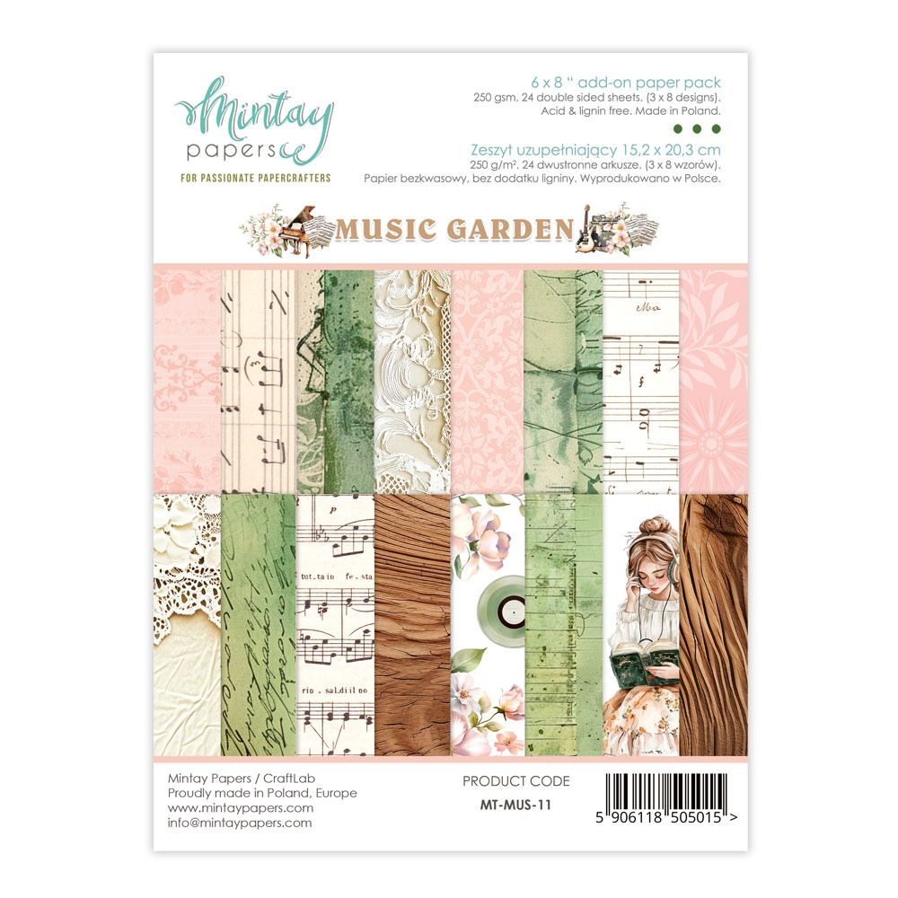 6x8 Add-on Paper Pad - Music Garden Collection