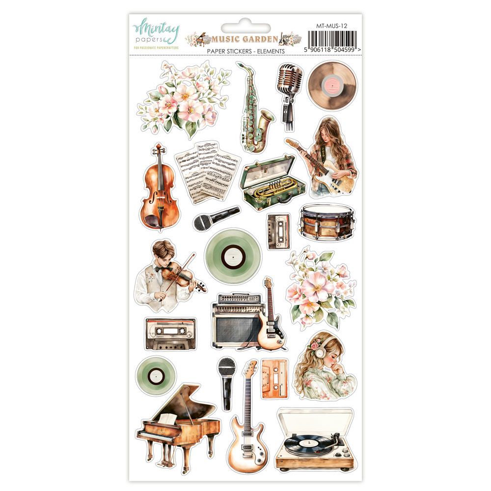 Elements - 6x12 Paper Stickers - Music Garden Collection