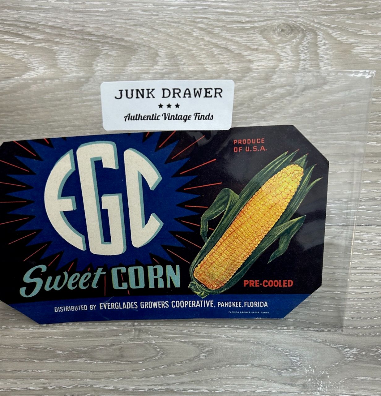 EGC Sweet Corn - Vintage Crate Label