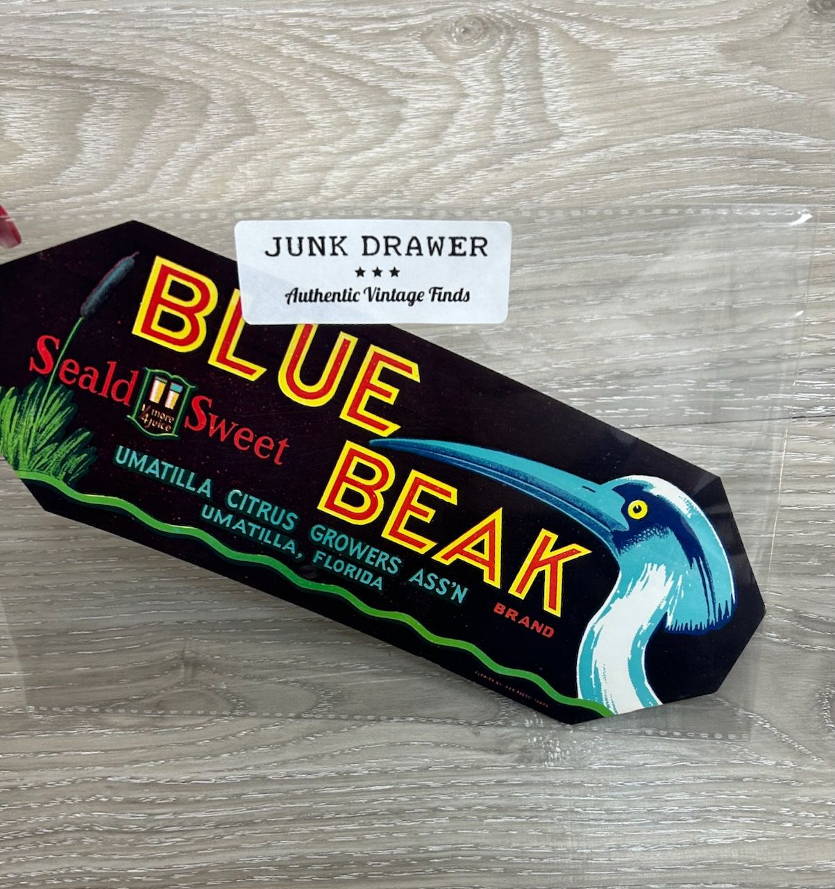 Blue Beak - Vintage Crate Label
