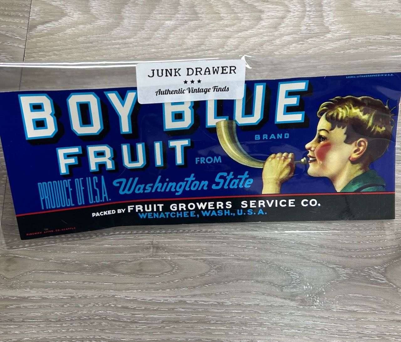 Boy Blue - Vintage Crate Label