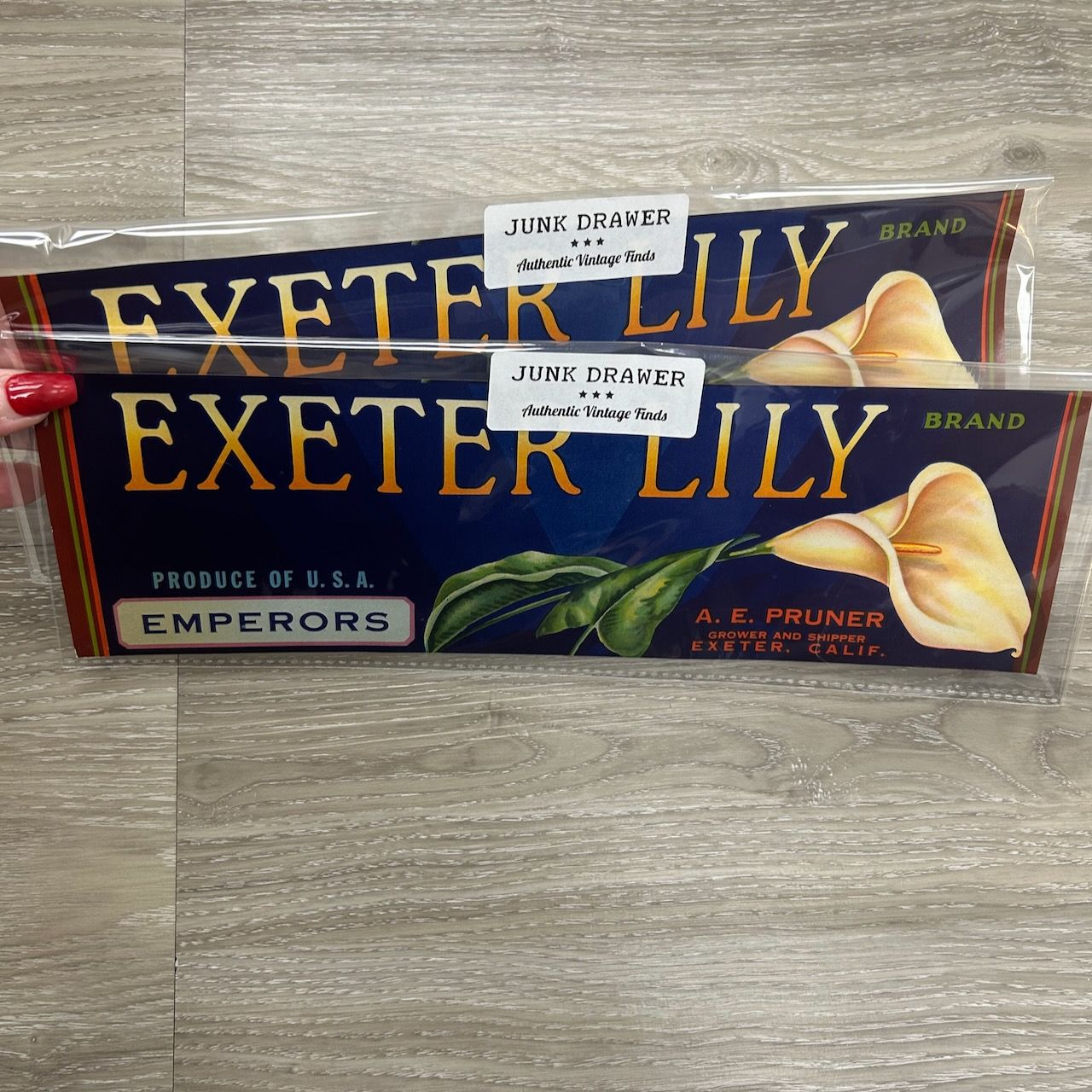 Exeter Lily - Vintage Crate Label