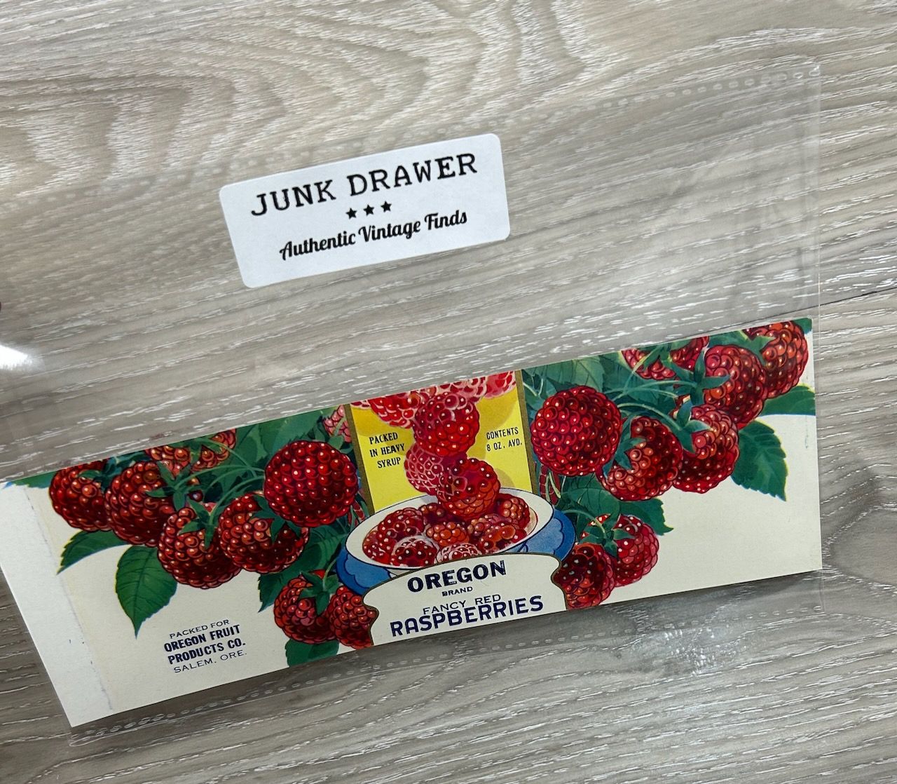 Oregon Raspberries - Vintage Can Label