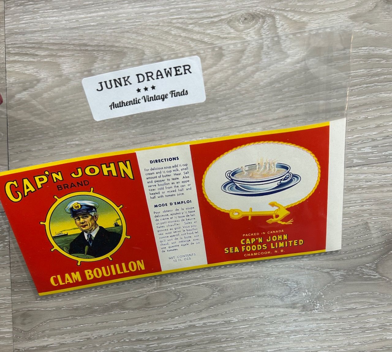 Cap&#39;N John - Vintage Can Label