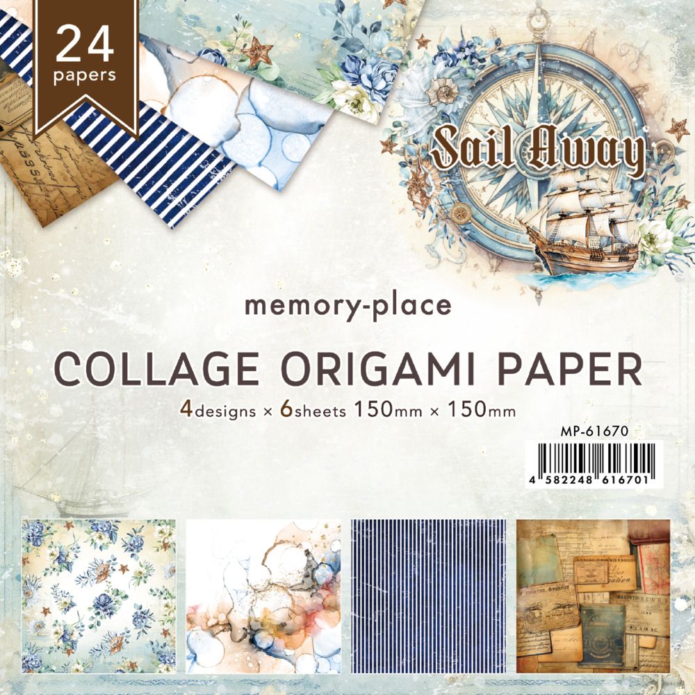 Collage Origami Paper - Sail Away Collection