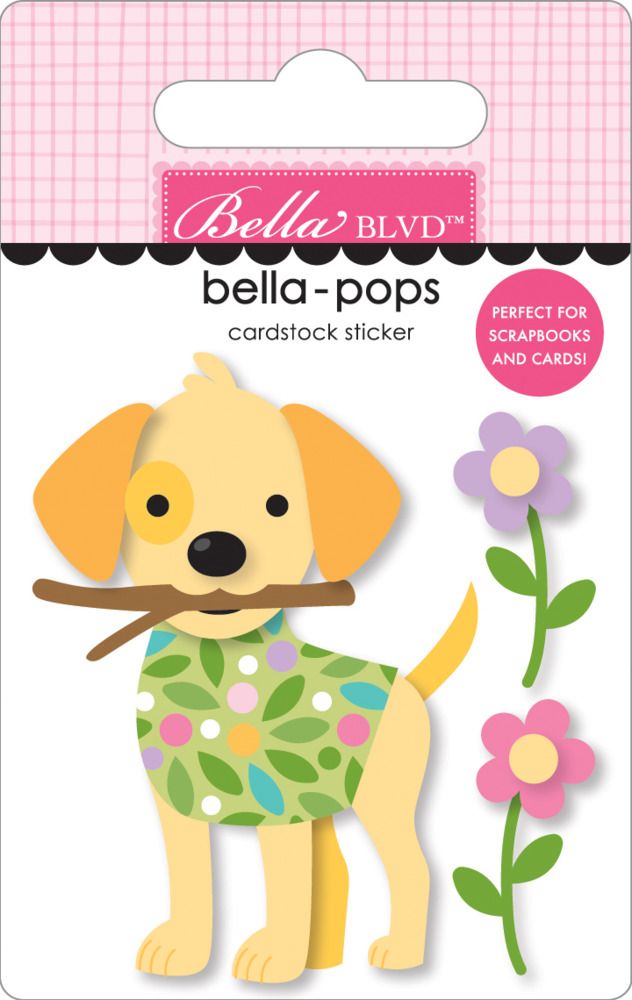 Tail Wagger - Bella-pops 3D Cardstock Sticker