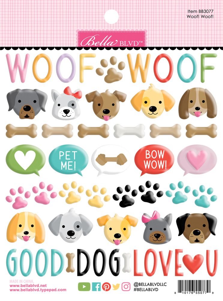 Woof! Woof! - Puffy Stickers