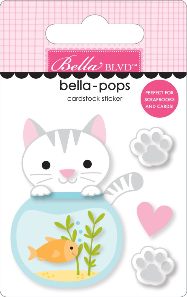 Curious Kitty - Bella-pops 3D Cardstock Sticker