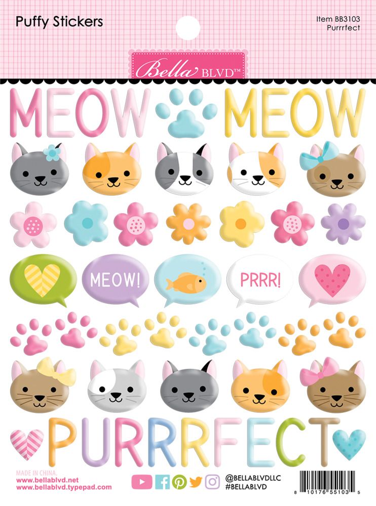 Purrrfect - Puffy Stickers