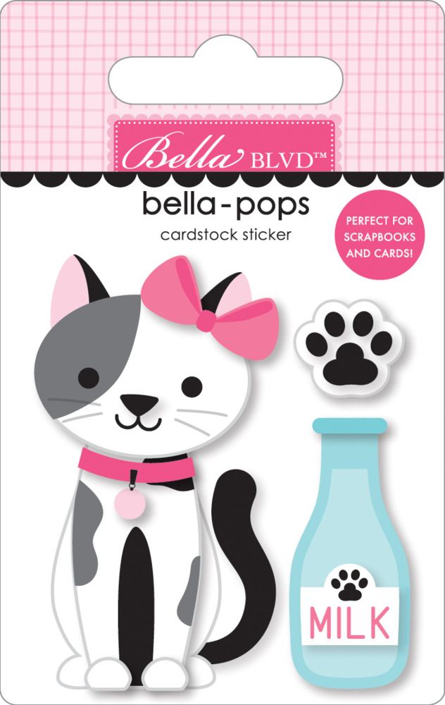 Pretty Kitty - Bella-pops 3D Cardstock Sticker