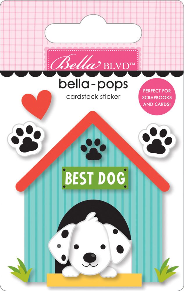 Best Dog - Bella-pops 3D Cardstock Sticker