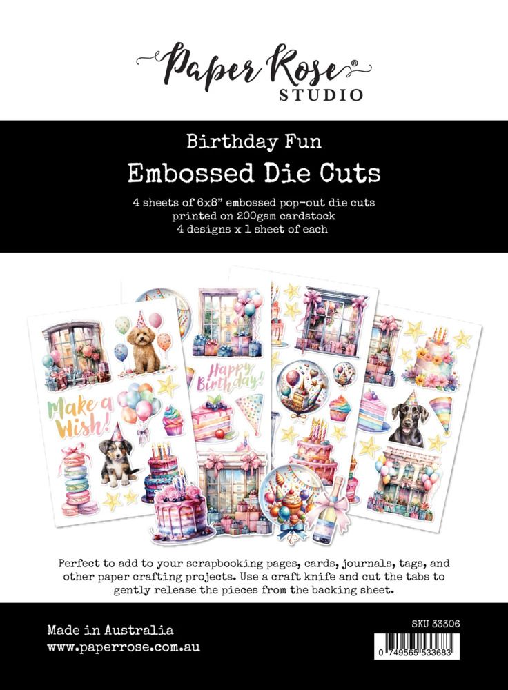 Embossed Die Cuts - Birthday Fun Collection