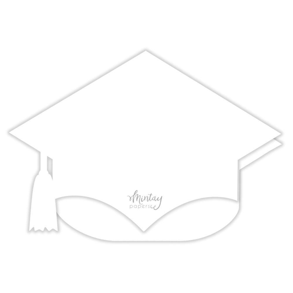 Mortarboard Card Bases - White - Basic Collection