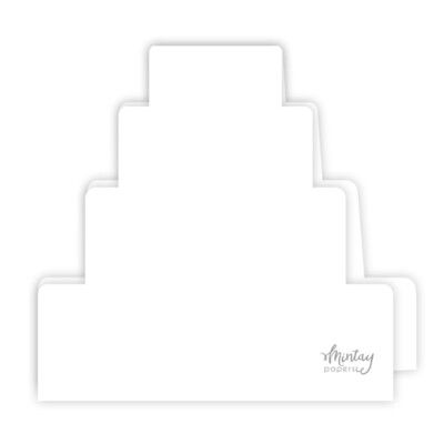 Birthday Cake Card Bases - White - Basic Collection