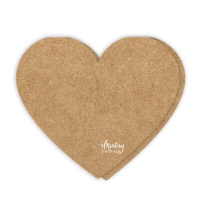Heart Card Bases - Kraft - Basic Collection