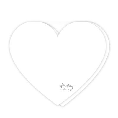 Heart Card Bases - White - Basic Collection