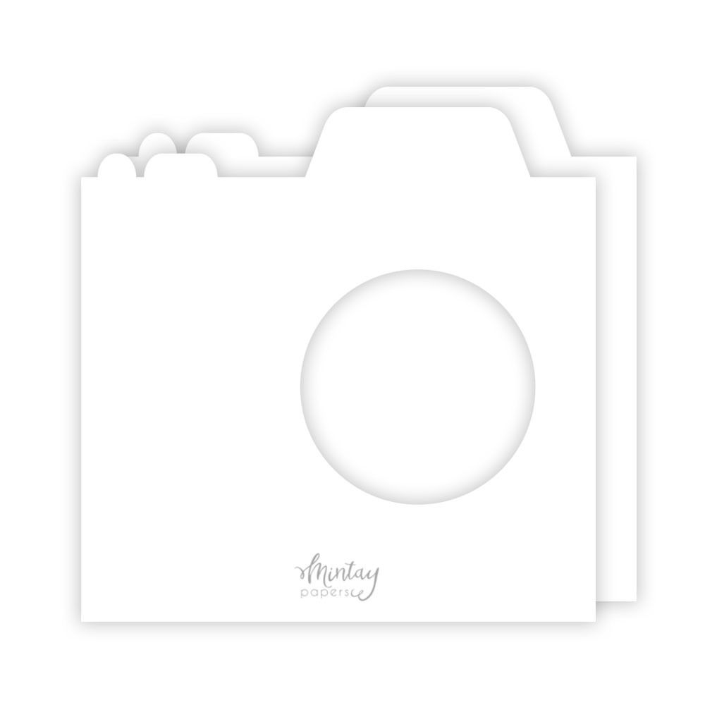 Camera Card Bases - White - Basic Collection