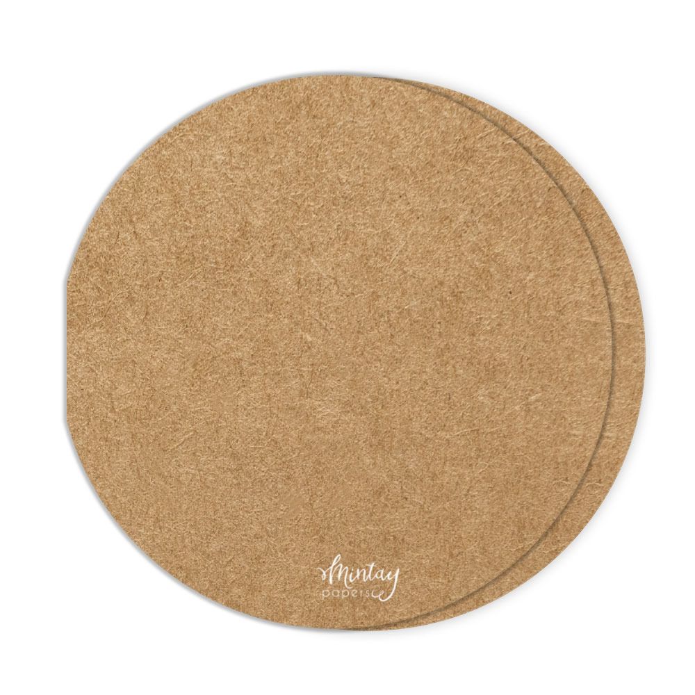 Circle Card Bases - Kraft - Basic Collection