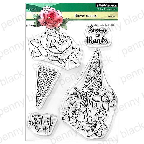 Flower Scoops - Clear Stamp Set