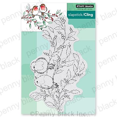 Holly Berry Bird - Cling Stamp