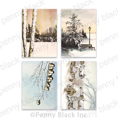 Snowfall Serenity - 3.25x4.5 Cardstock Panels