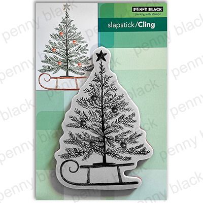 Tree Sleigh - Cling Stamp