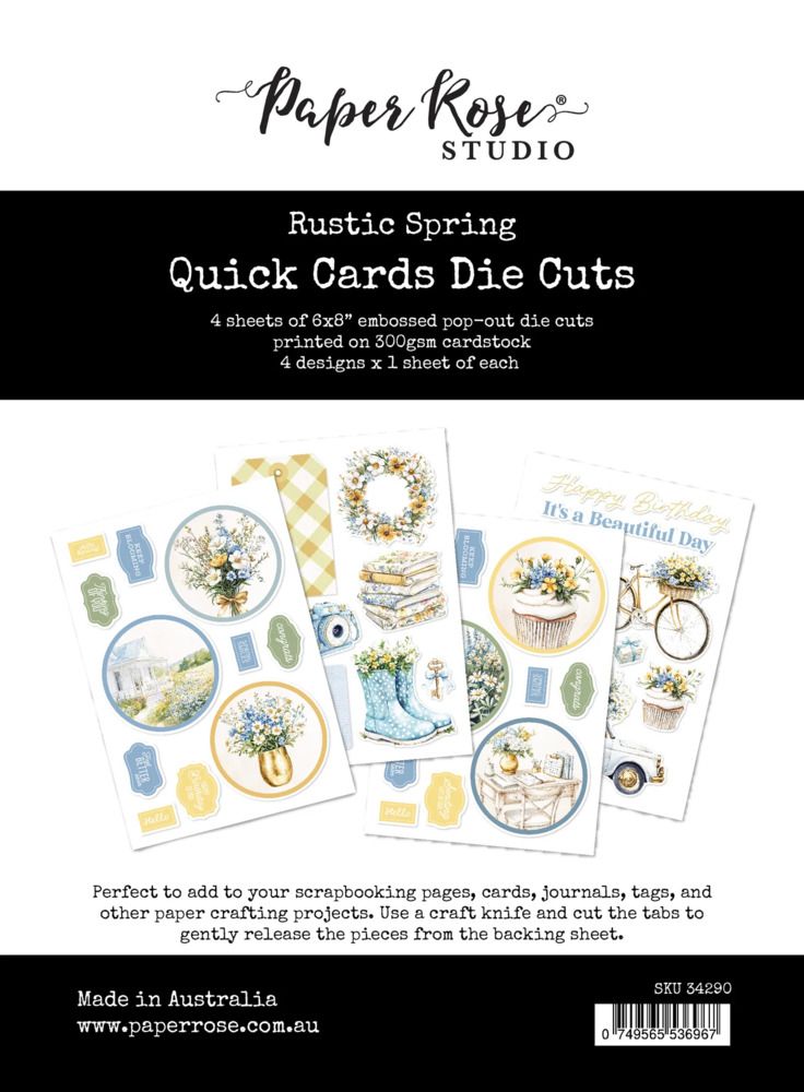 6x8 Quick Cards Die Cuts - Rustic Spring Collection