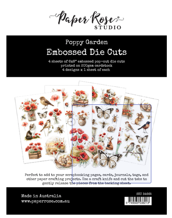 Embossed Die Cuts - Poppy Garden Collection
