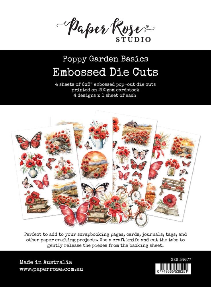 Embossed Die Cuts - Poppy Garden Basics Collection