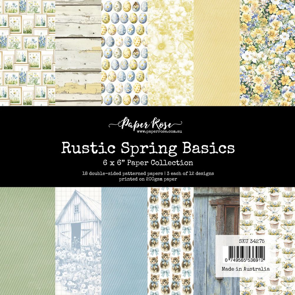 6x6 Paper Pack - Rustic Spring Basics Collection