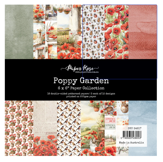 6x6 Paper Pack - Poppy Garden Collection