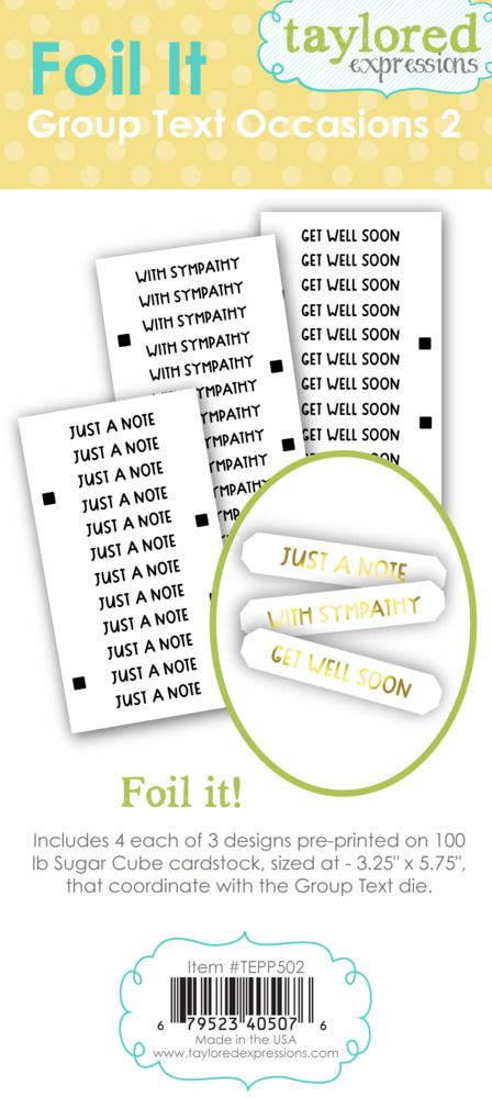 Group Text Occasions 2 - Foil It