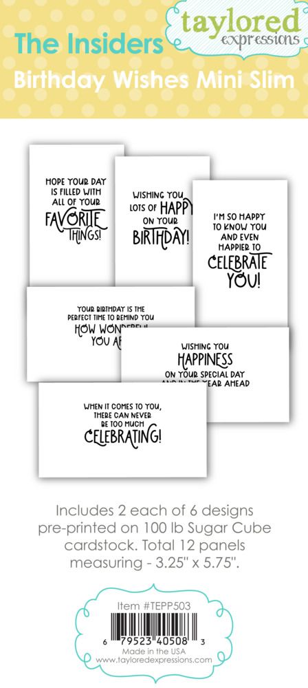 Birthday Wishes Mini Slim - The Insiders