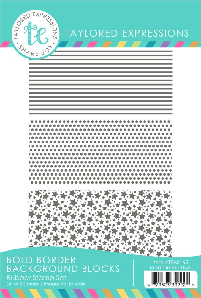 Bold Border Background Blocks - Cling Stamp Set
