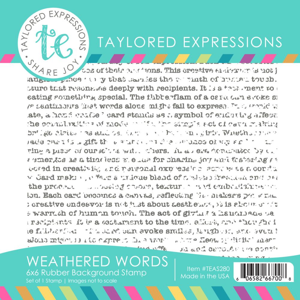 Weathered Words Background - Cling Stamp