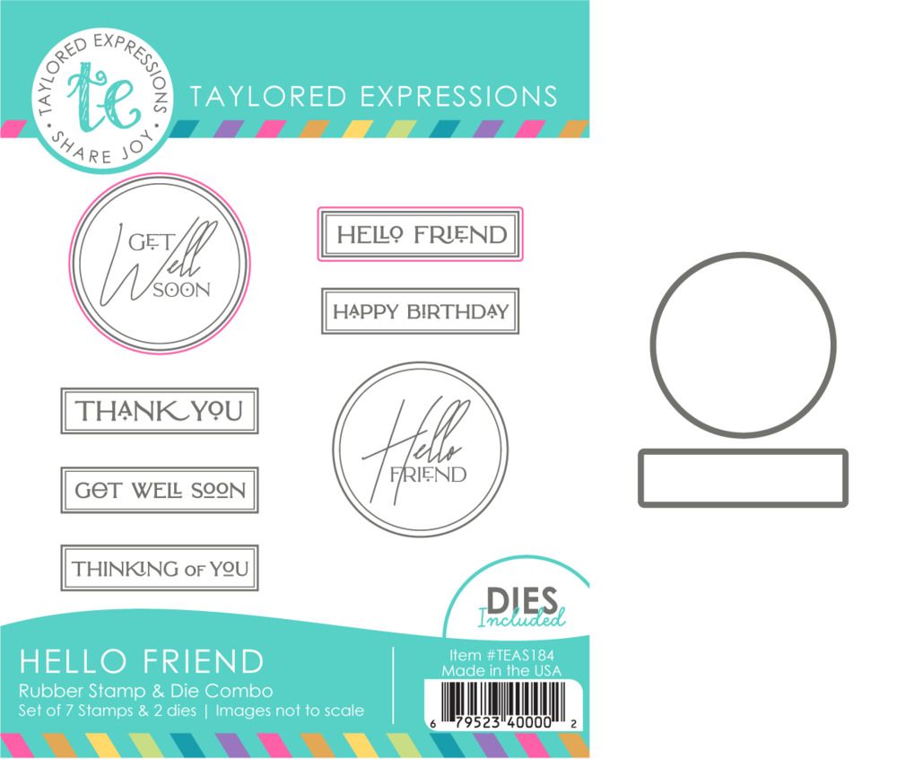 Hello Friend - Stamp and Die Set