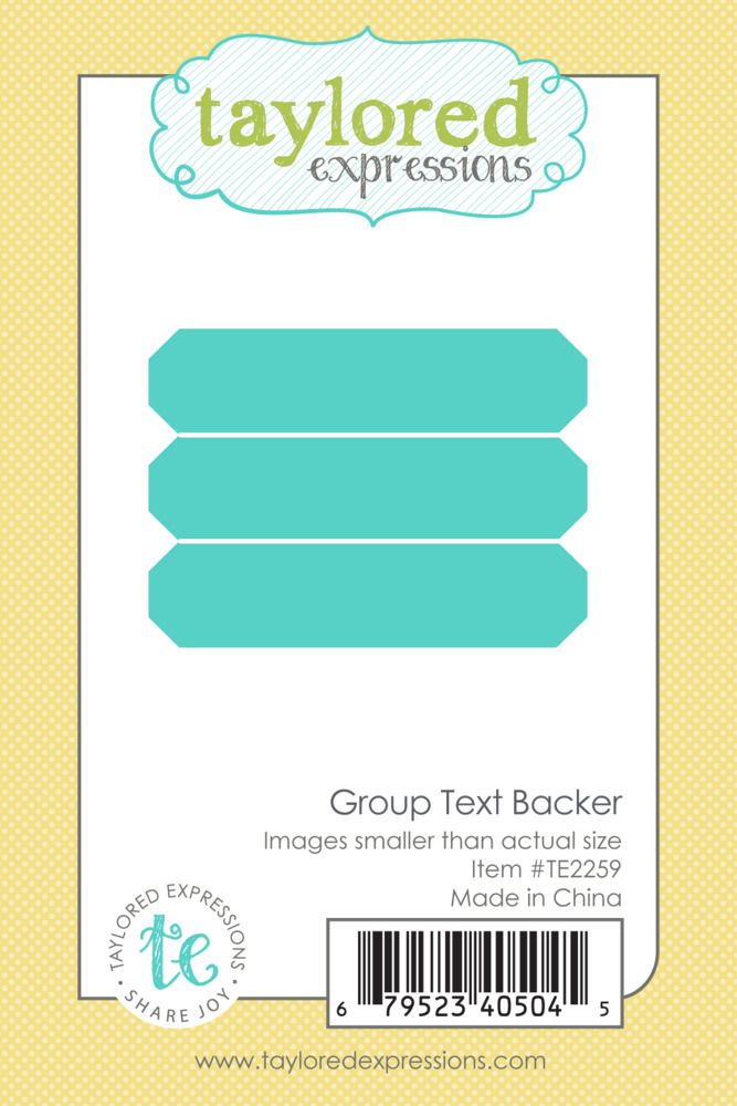 Group Text Backer - Die Set