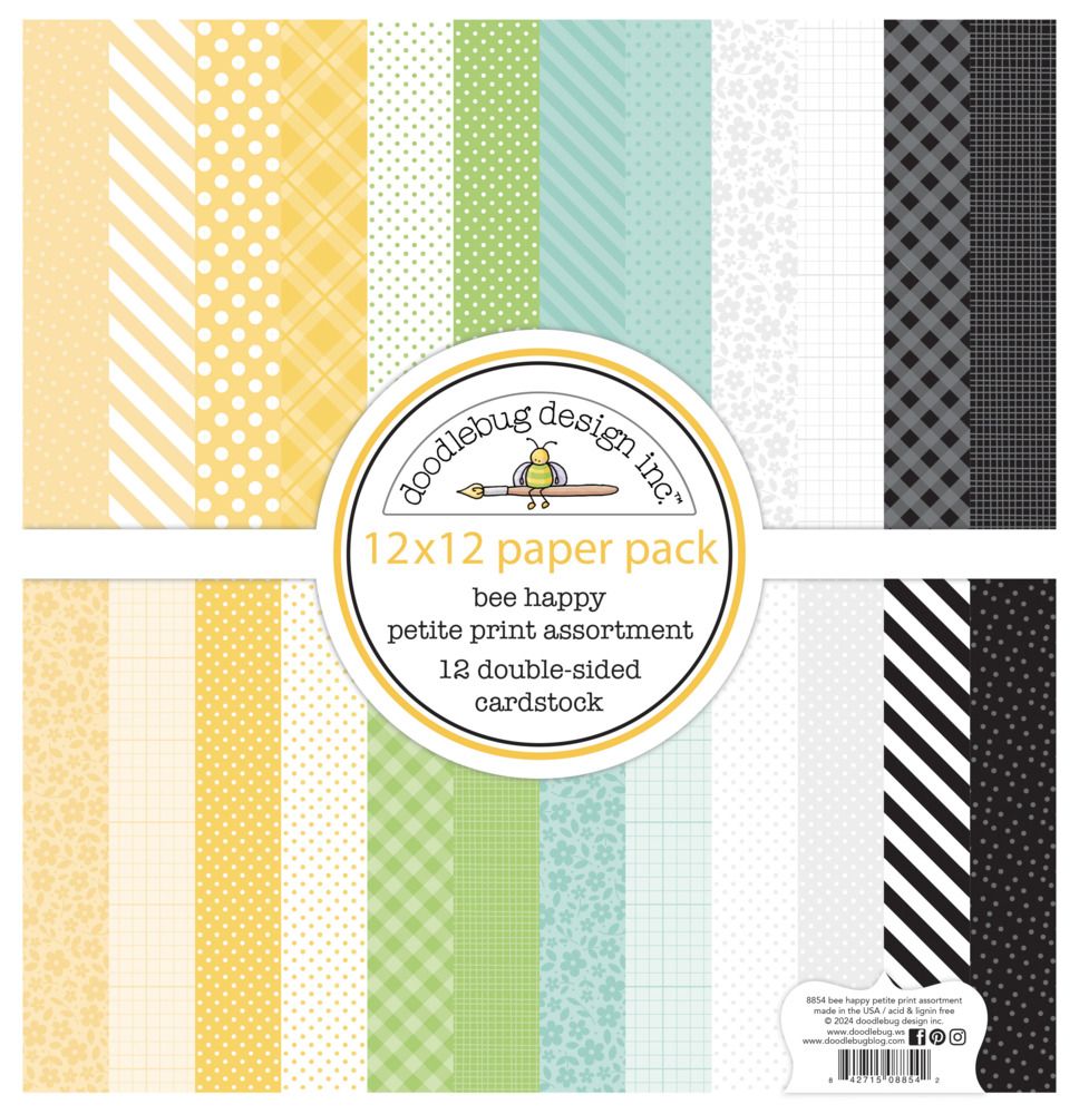 12x12 Petite Prints Paper Pack - Bee Happy Collection