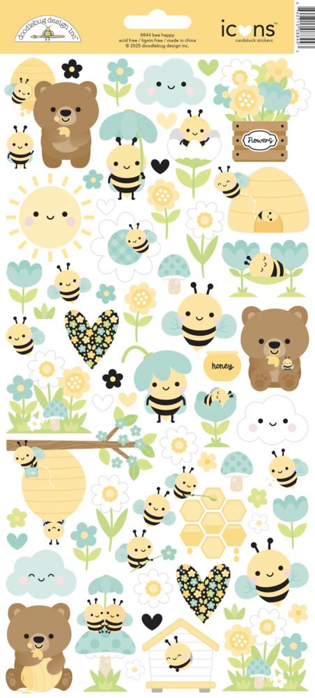 Icons Stickers - Bee Happy Collection