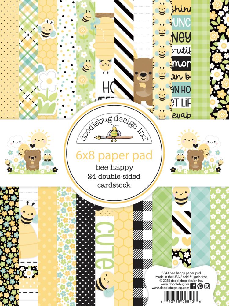 6x8 Paper Pad - Bee Happy Collection