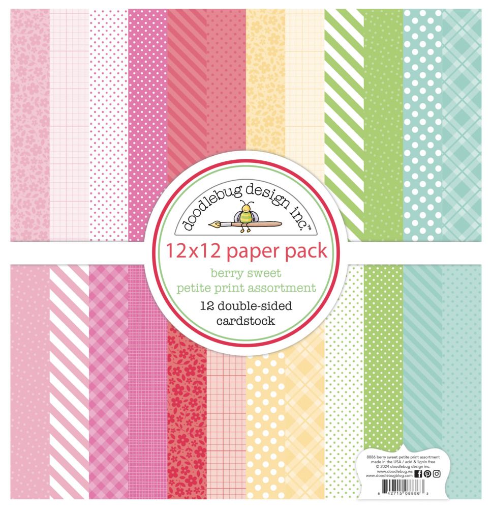 12x12 Petite Prints Paper Pack - Berry Sweet Collection