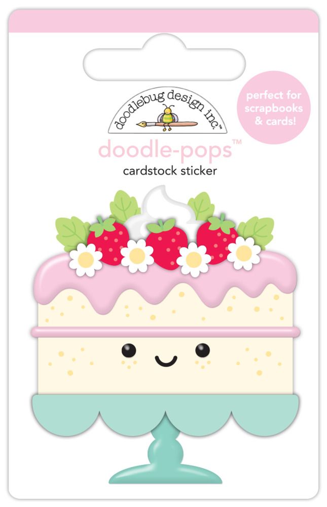 Strawberry Shortcake - Doodle-pops 3D Cardstock Sticker - Berry Sweet Collection