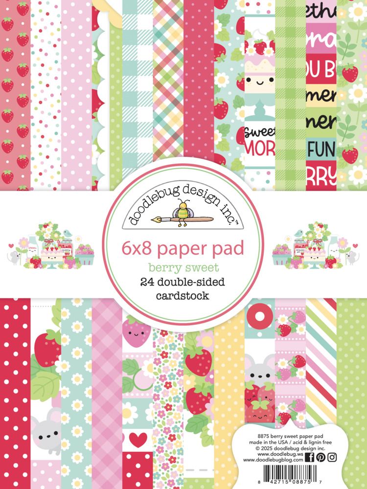 6x8 Paper Pad - Berry Sweet Collection