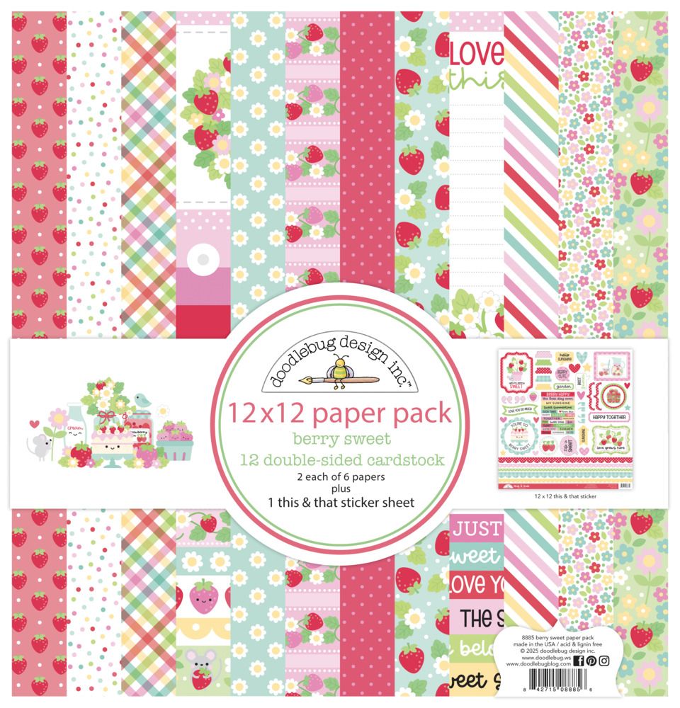 12x12 Paper Pack - Berry Sweet Collection