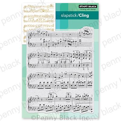 Music Background - Cling Stamp