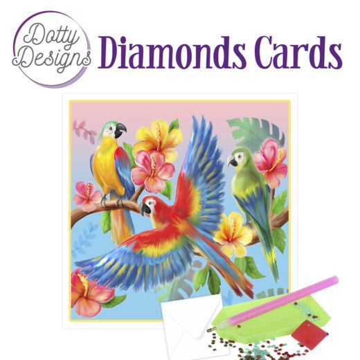 Parrots 1 - Dotty Designs Diamond Card Kit