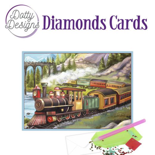 Vintage Train - Dotty Designs Diamond Card Kit