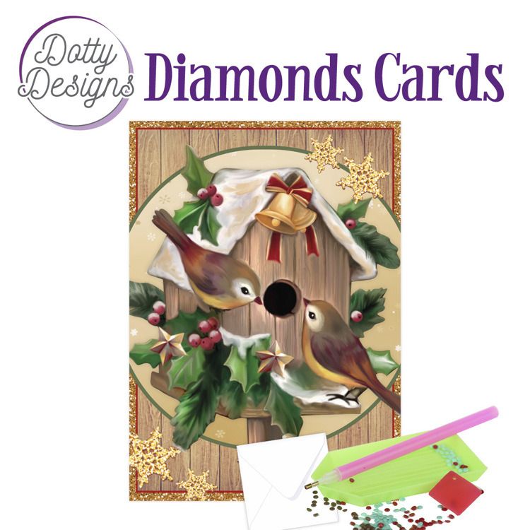 Christmas Birdhouse - Dotty Designs Diamond Card Kit