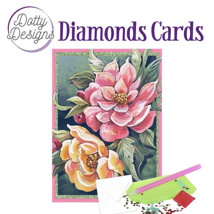 Red and Yellow Flower - Dotty Designs Diamond Card Kit