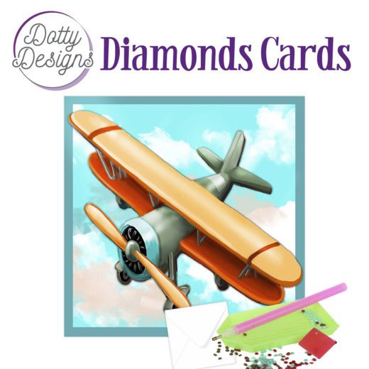 Vintage Biplane - Dotty Designs Diamond Card Kit